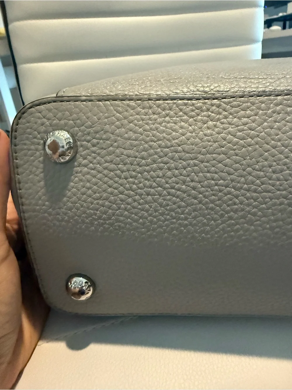 Michael Kors Pebbled Leather Tote in Taupe